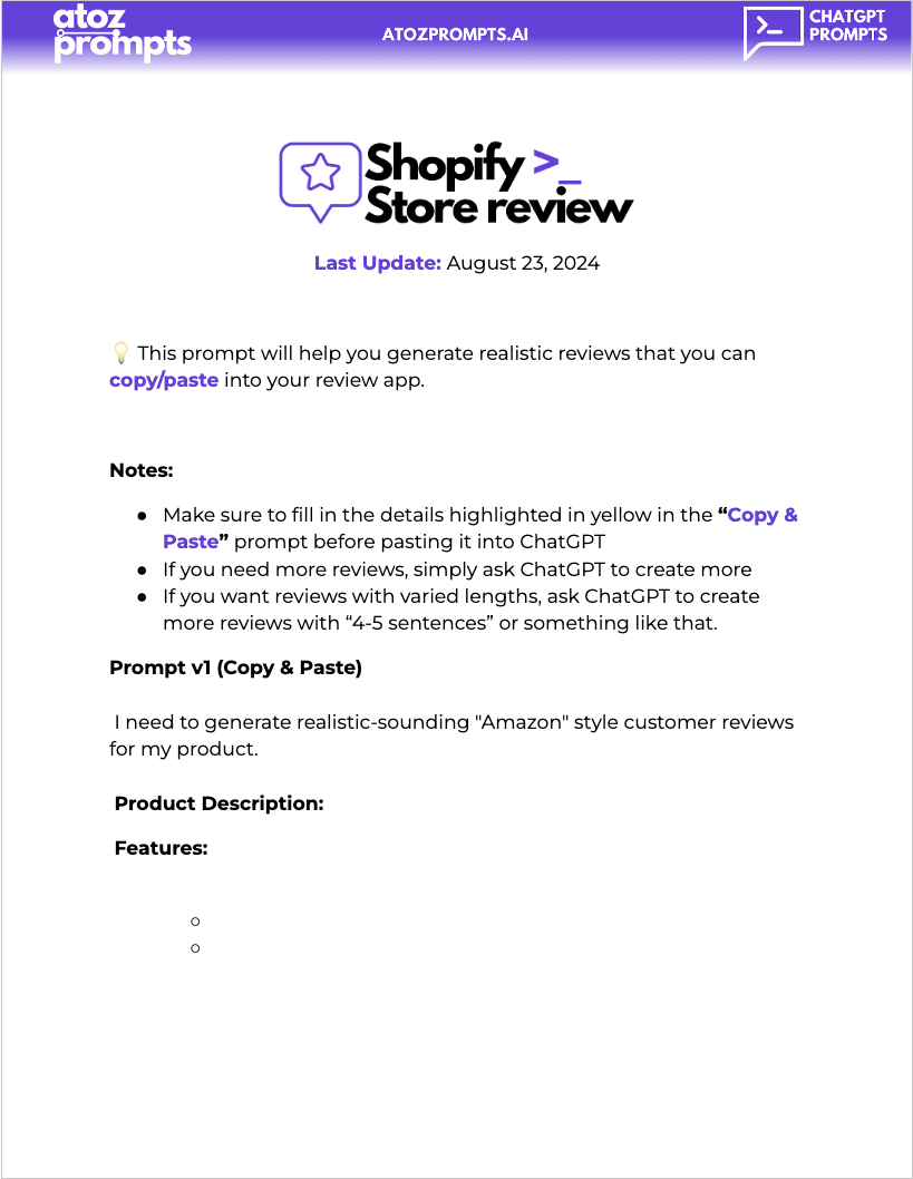 eCom AI Prompts & E-books Bundle