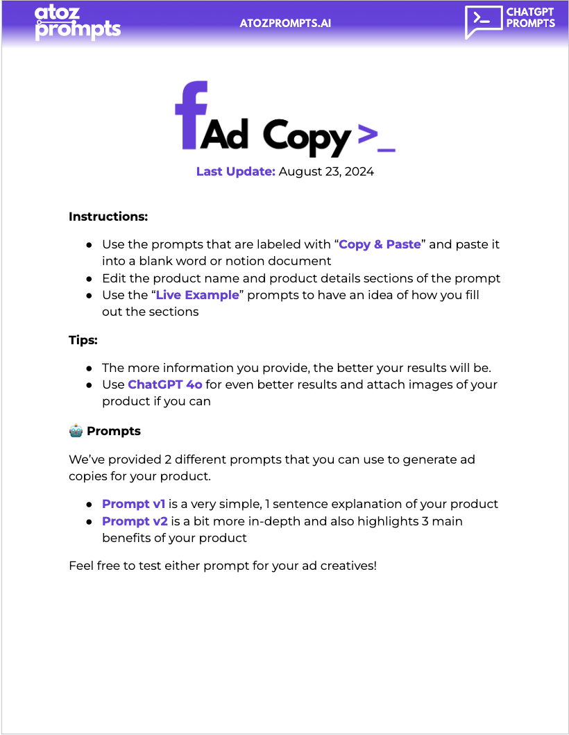 eCom AI Prompts & E-books Bundle