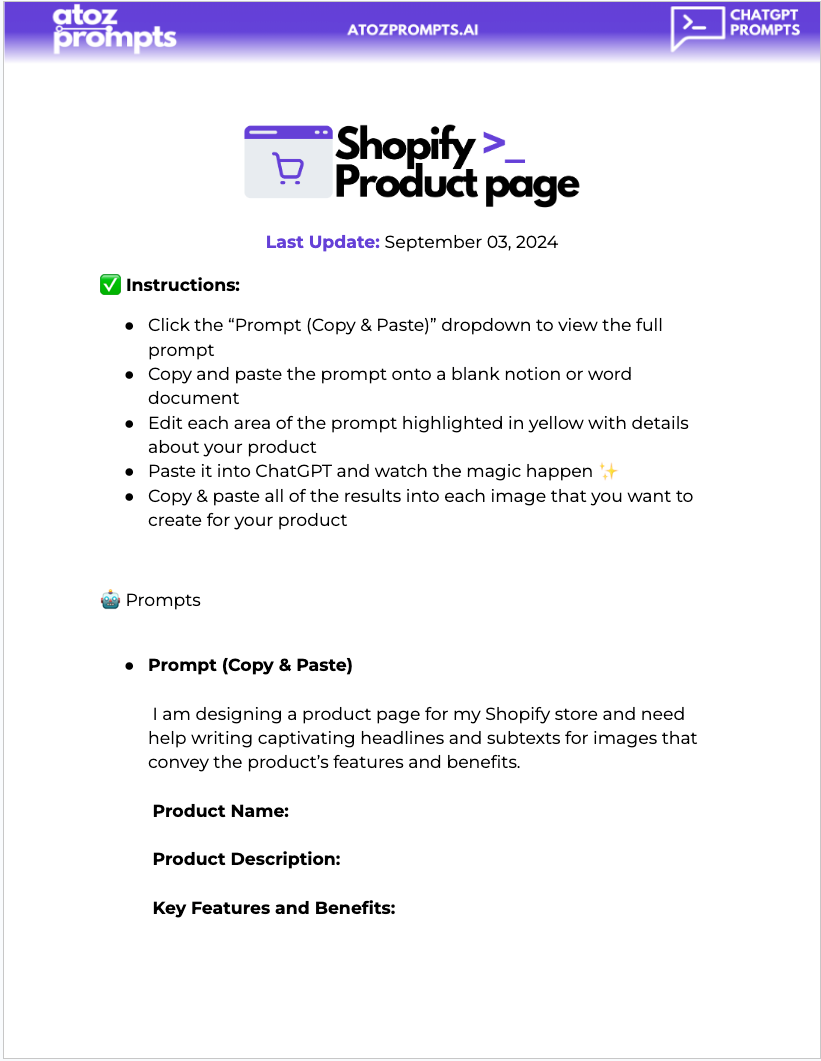 eCom AI Prompts & E-books Bundle