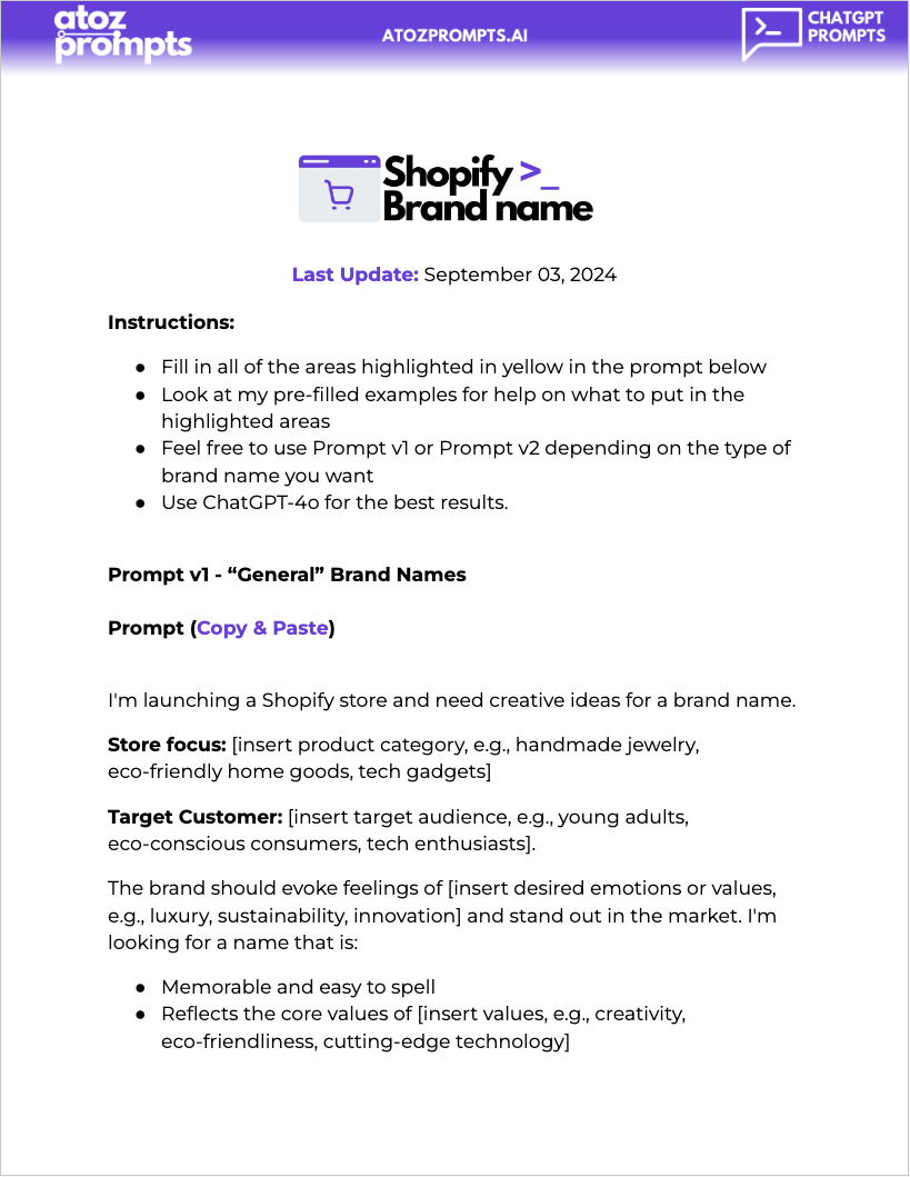 #1 Most Advanced eCom AI Prompts